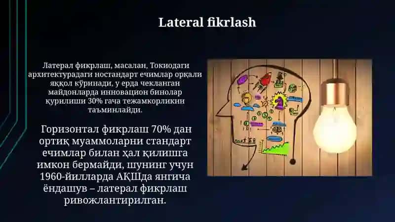 Ijodiy Fikrlash va uni rivojlantirish yoʻllari 4