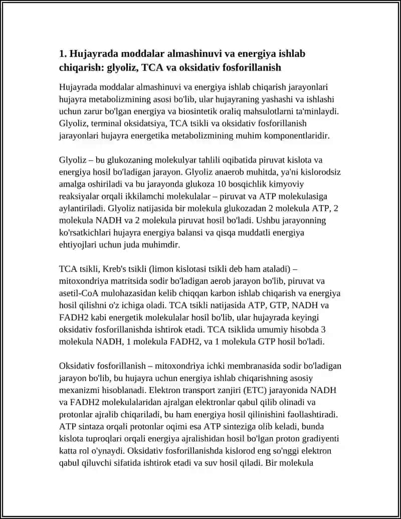 HUJAYRADA MODDALAR, ENERGIYA VA MA’LUMOTLAR OQIMI 4