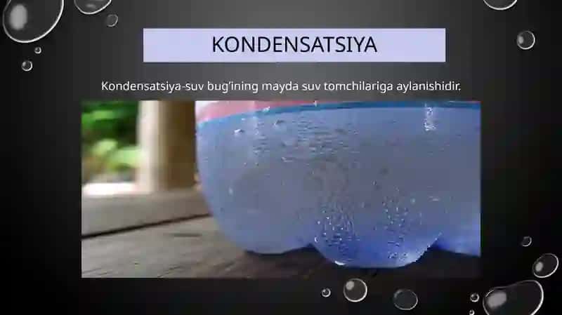 Qaynash, Bug’lanish, Kondensatsiya 4
