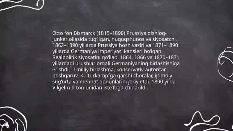 Otto fon Bismarkning osmonga tegishi 4