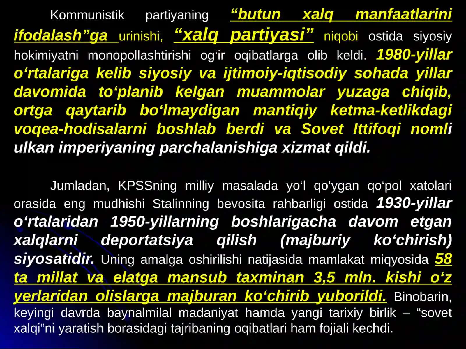 Mustaqillikka erishish arafasida O‘zbekistondagi ijtimoiy-siyosiy jarayonlar 4