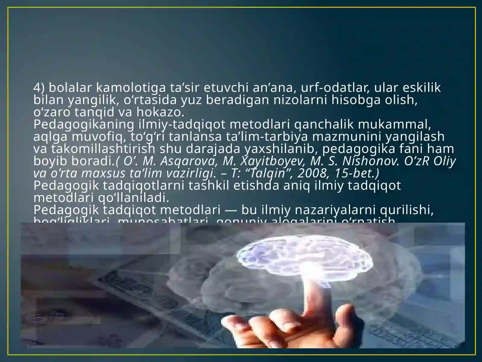 pedagogikaning ilmiy tadqiqot metodlari 4