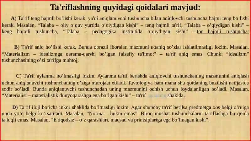 Tasvirlash. Ijodkor shaxs tavsifi 4