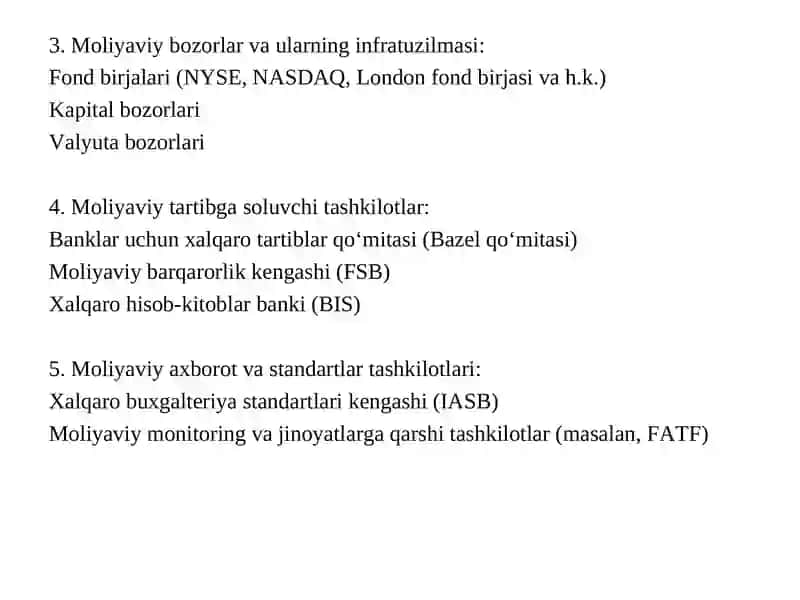 Jahon moliyaviy arxitekturasi va xalqaro moliya tizimi 4