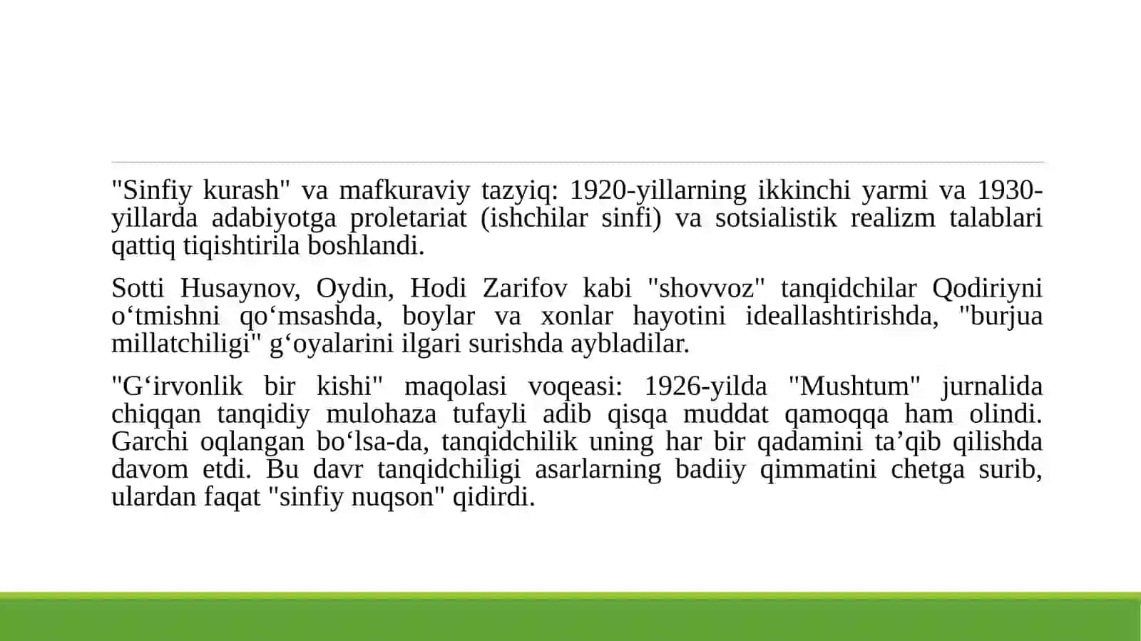 ABDULLA QODIRIY IJODIGA TANQIDCHILIKNING MUNOSABATI. 4