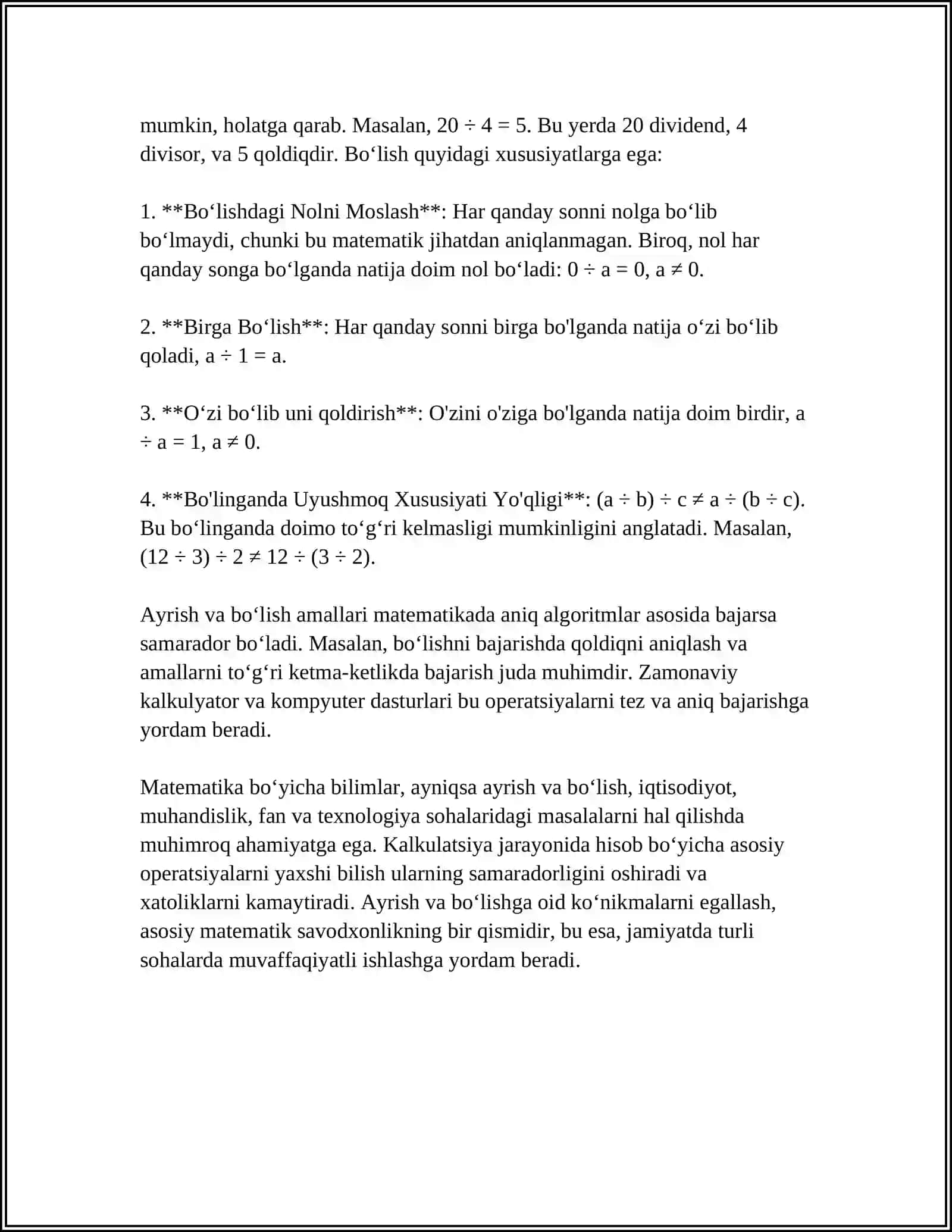 AYRISH VA BOʻLISHNING TARTIBI 4