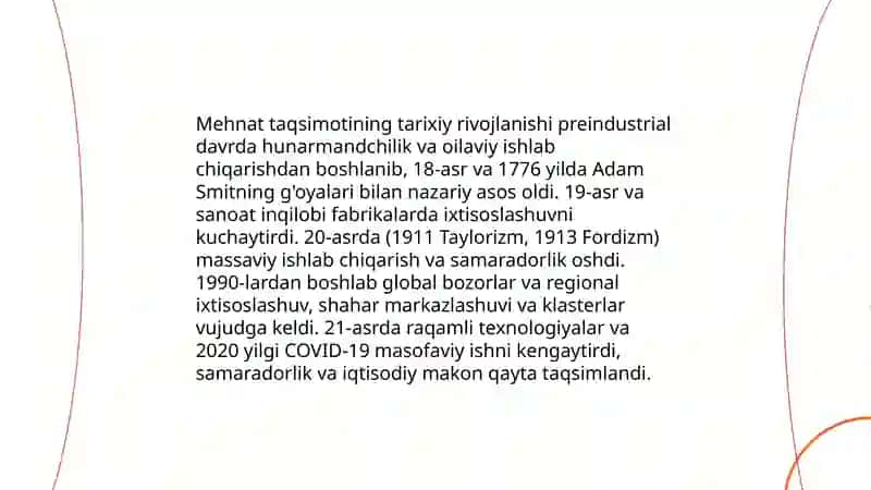 Mehnat taqsimoti g’oyasi va uning samaradorligi pdf 4
