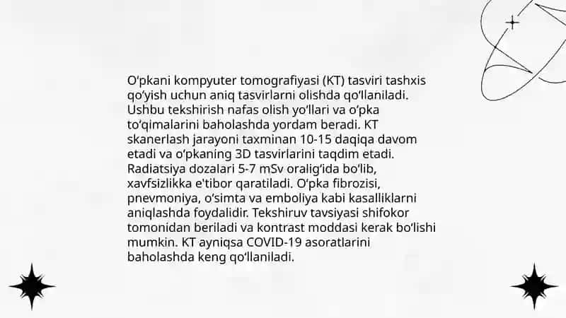 Oʻpkani rentgenologik tekshirish 4