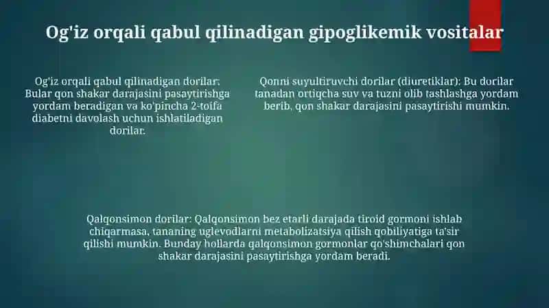 Qandsiz Diabetda Ishlatiladigan Dori Vositalari 4