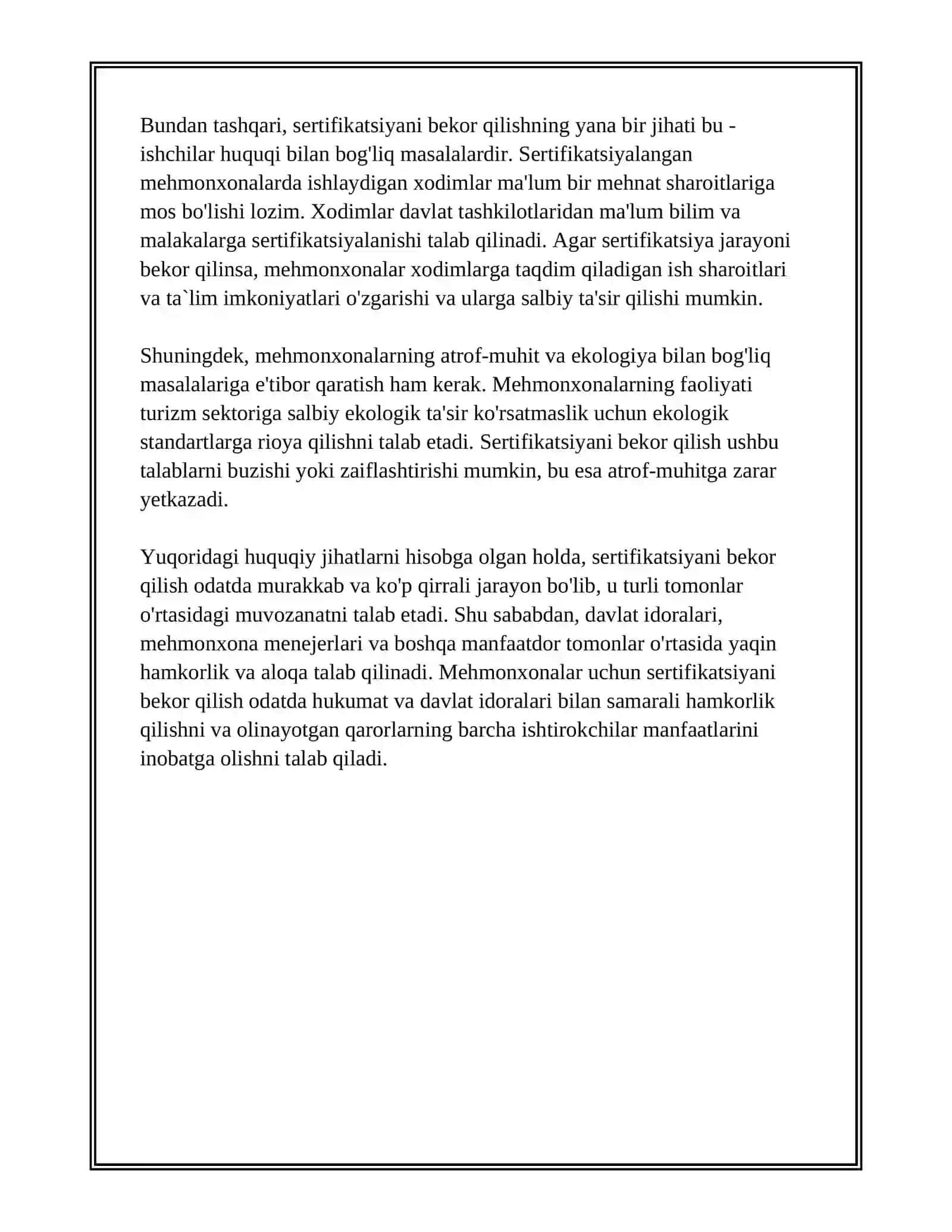 MEHMONXONALARDA SERTIFIKATSIYALASHNI BEKOR QILISH 4