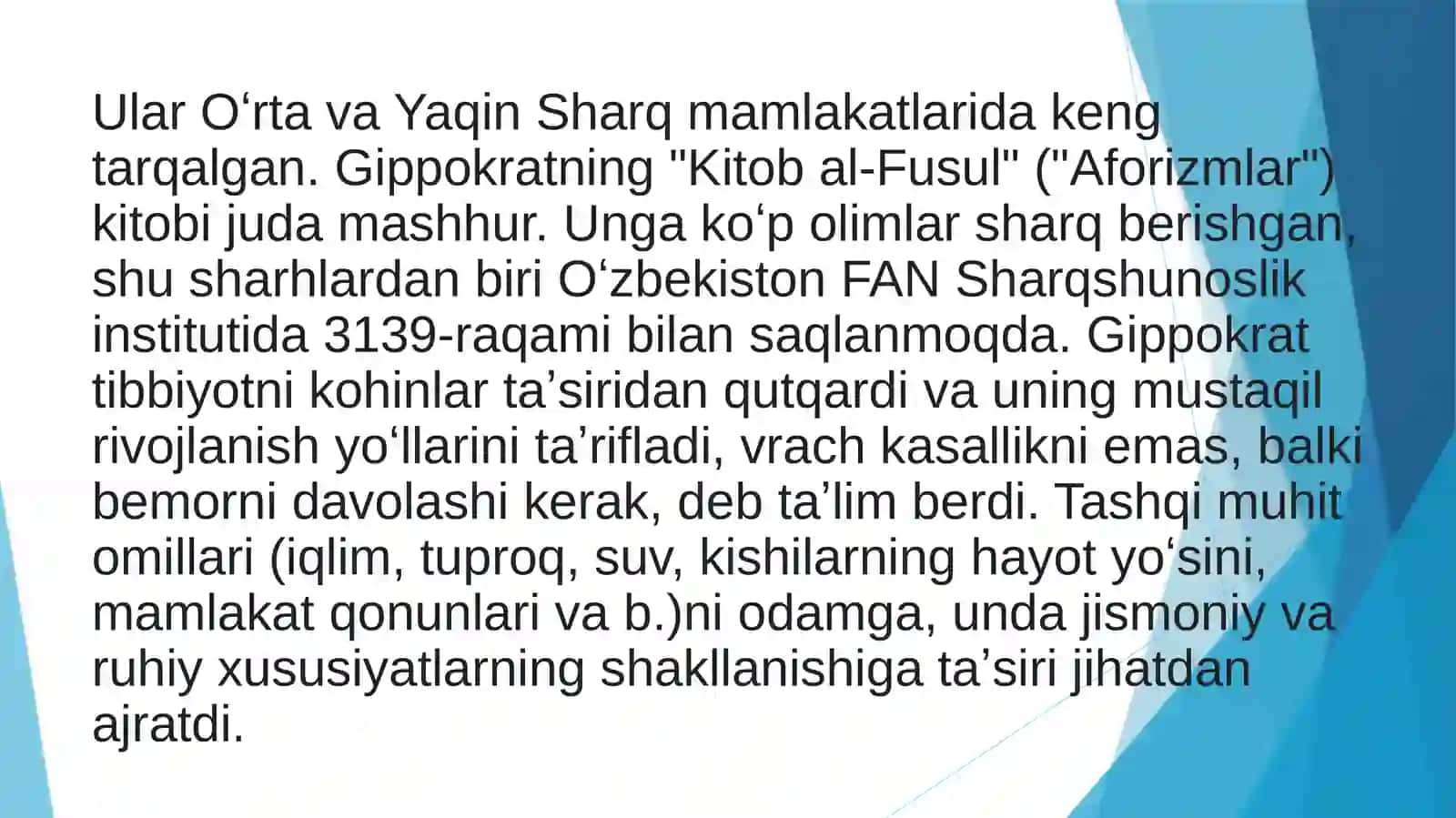 Gippokrat va Galenlarning g’oyalari va amaliy faoliyati 4