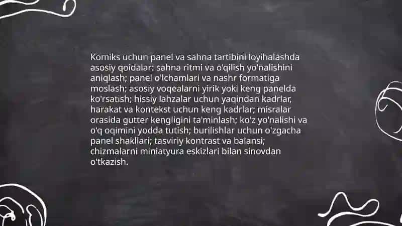 Komiks uchun panel va sahna tartibini loyihalash 4