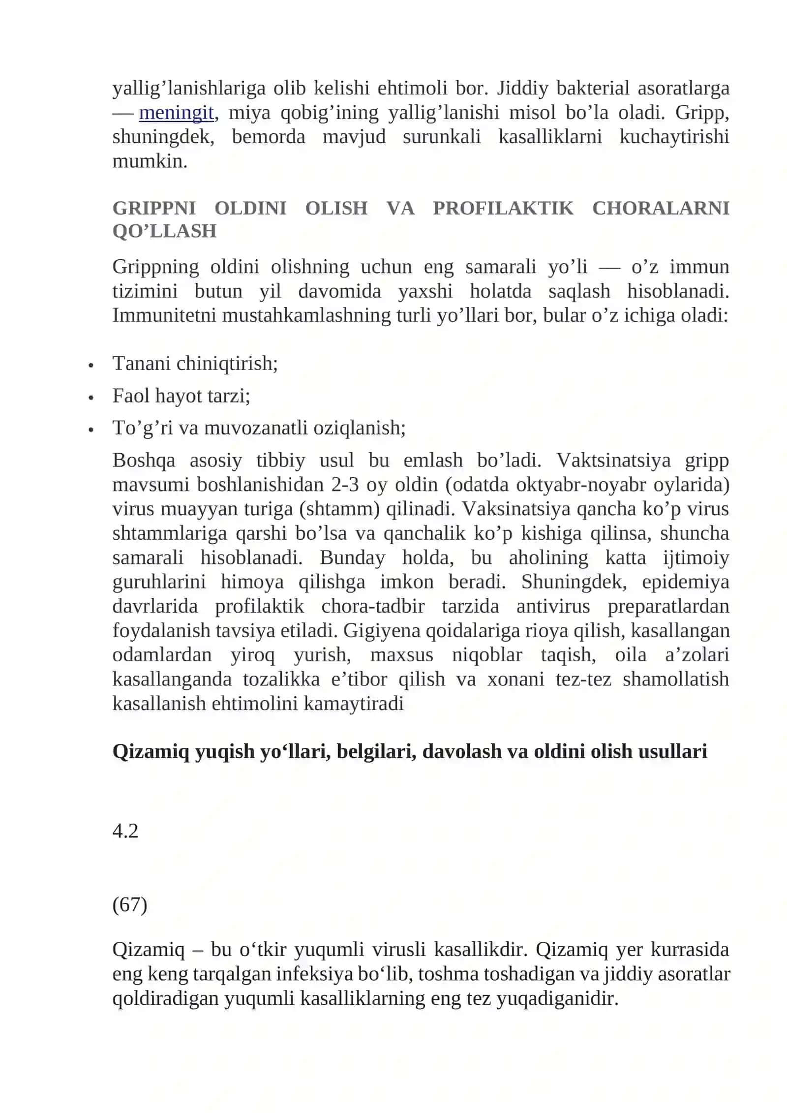 GRIPP — ALOMATLARI, SHAKLLARI, SABABLARI, TASHXISLASH, DAVOLASH VA OLDINI OLISH 4
