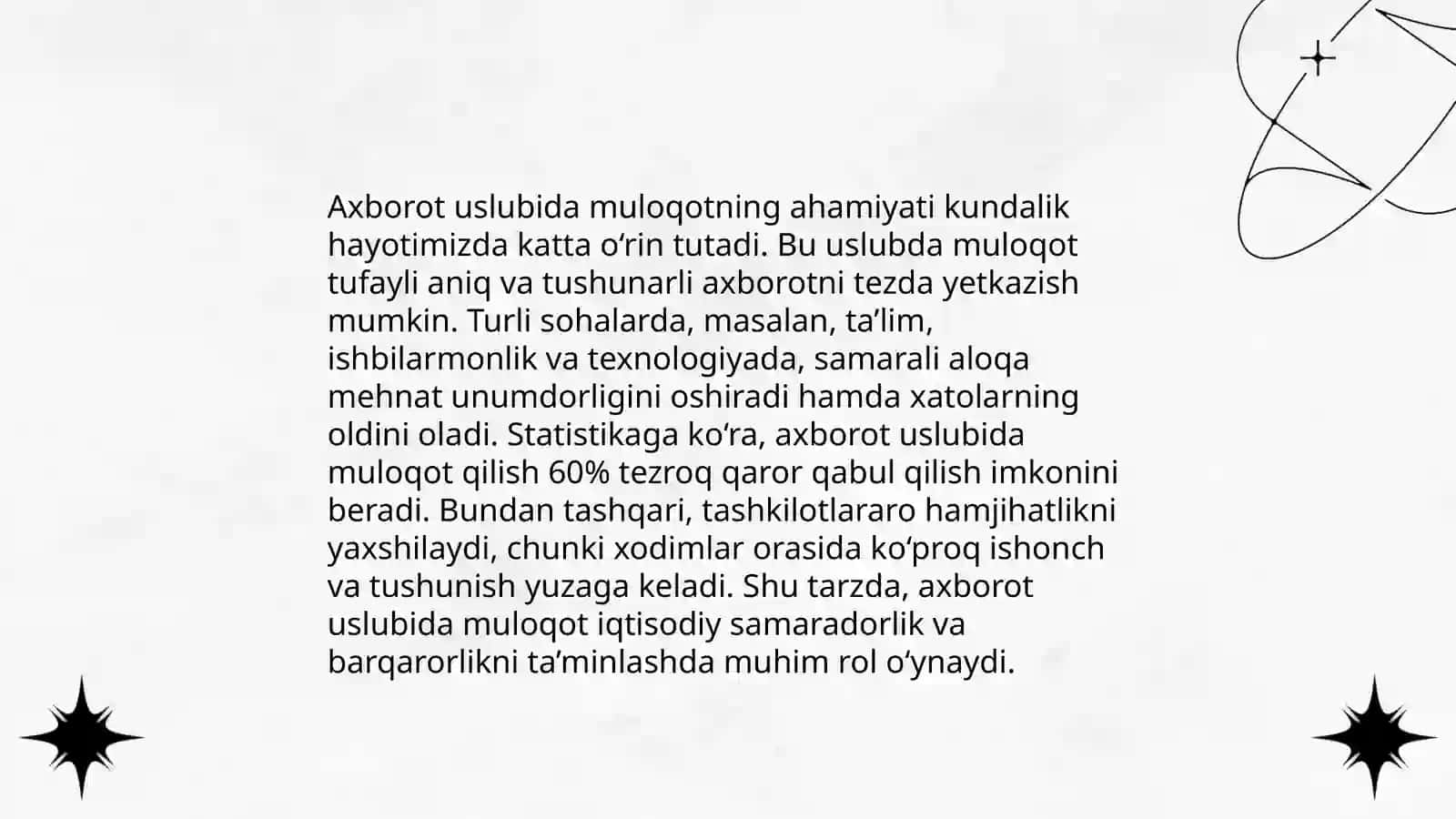 Axborot uslubi. Muloqot tilini optimallashtirish 4