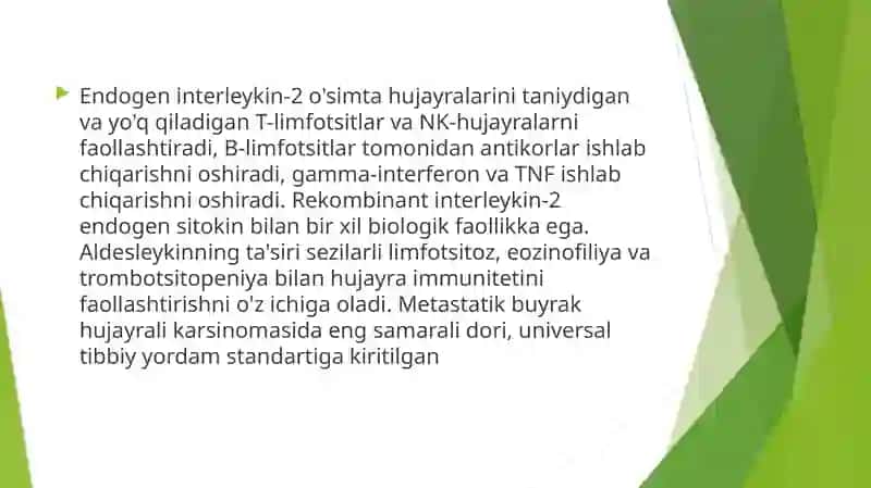 Interferon va sitokinlar, sintezlanishi, taʼsir mehanizmi. 4
