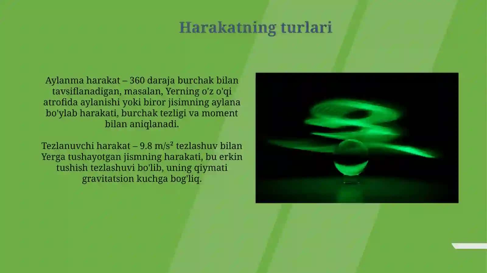 Energiya, issiqlik yorugʻlik, tovush harakat haqida umumiy tushunchalar 4