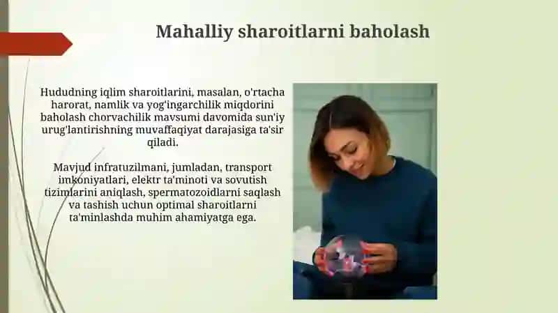 Mahalliy sharoitga mos sun'iy urug'lantirish usullari 4