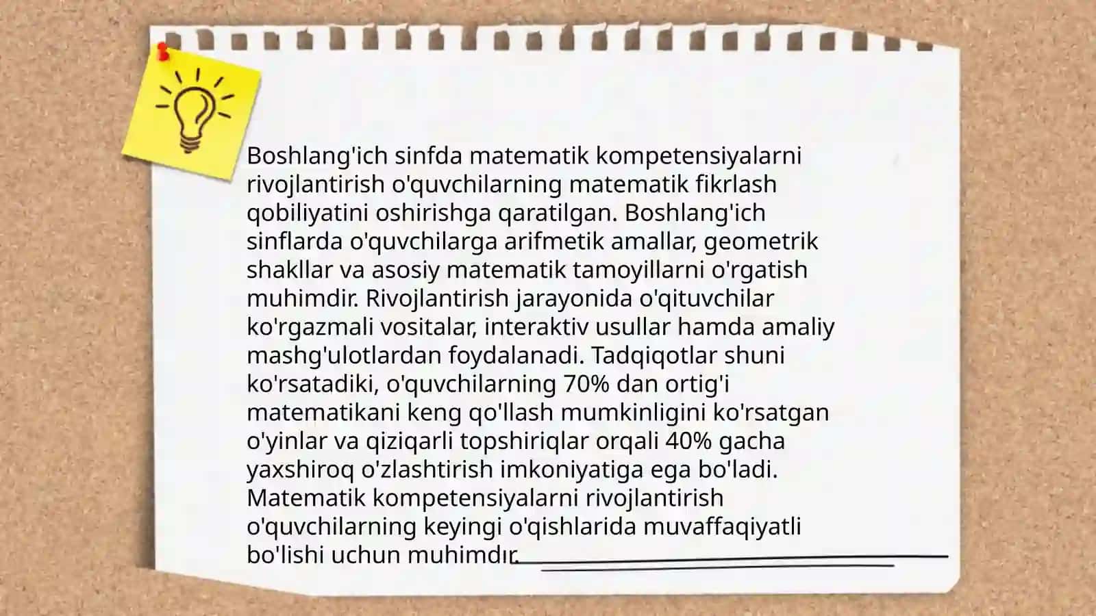 Boshlang'ich sinflarda matematika oʻqitish 4