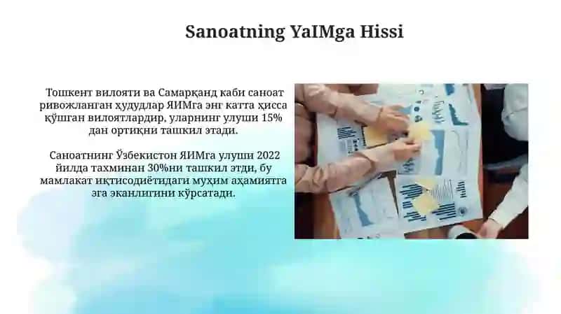 O'zbekiston Respublikasida YaIM ning dinamikasi va tahlili 4