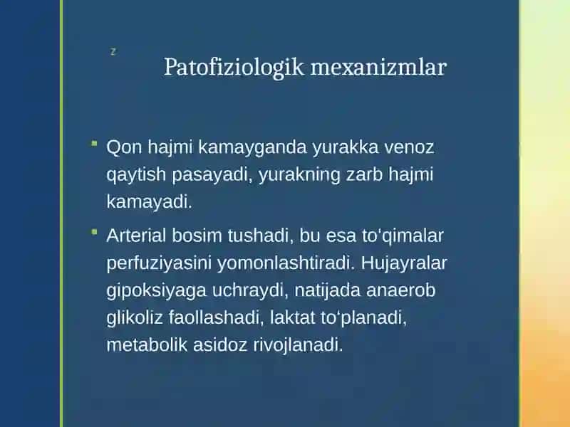Gipovolemiyalarda qonaylanishining buzilishlari 4