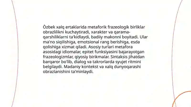 Òzbek xalq ertaklarida leksik frazeologik xususiyatlar 4