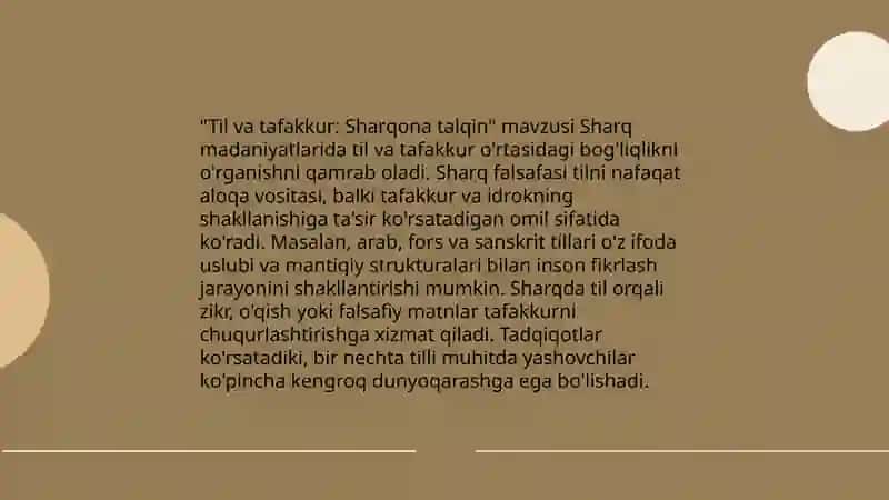 Sharq mutafakkirlarining til haqidagi qarashlari 4