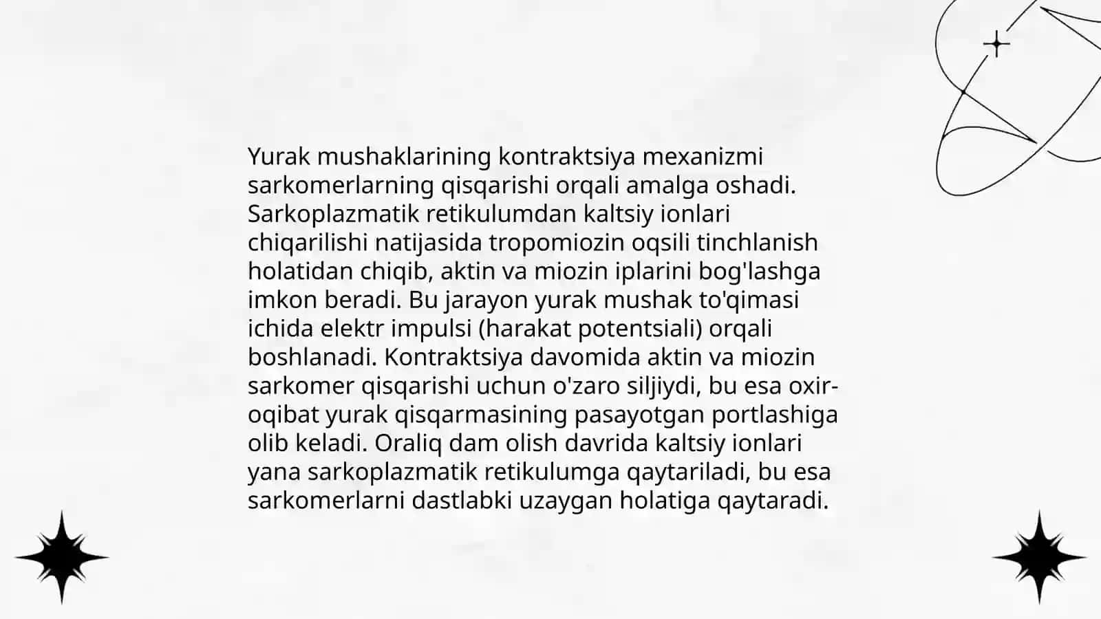 Qon aylanish fiziologiyasi yurak mushaklarining fiziologiyasi 4