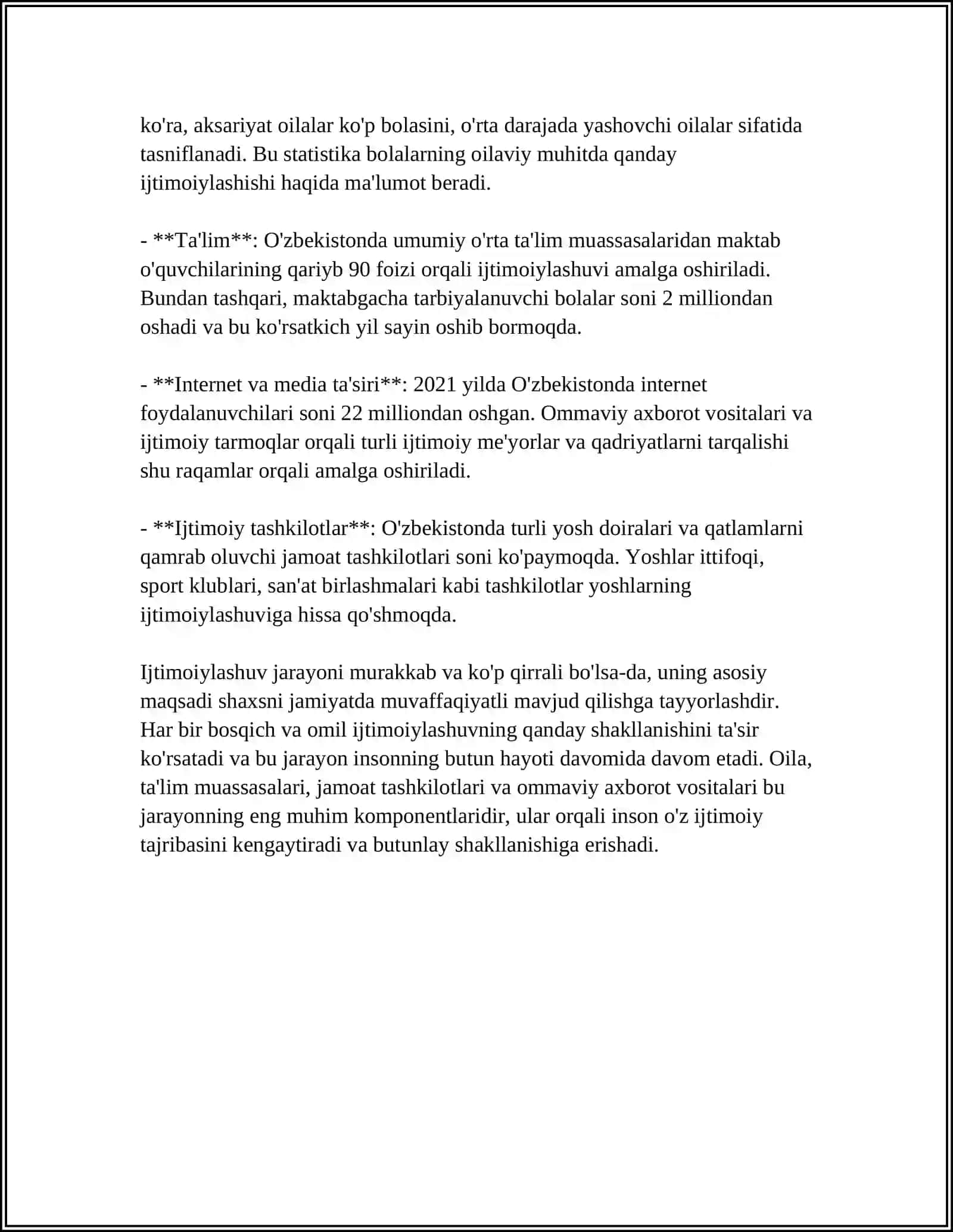 IJTIMOIYLASHTIRISHNING OMILLARI VA MEXANIZMLAR 4