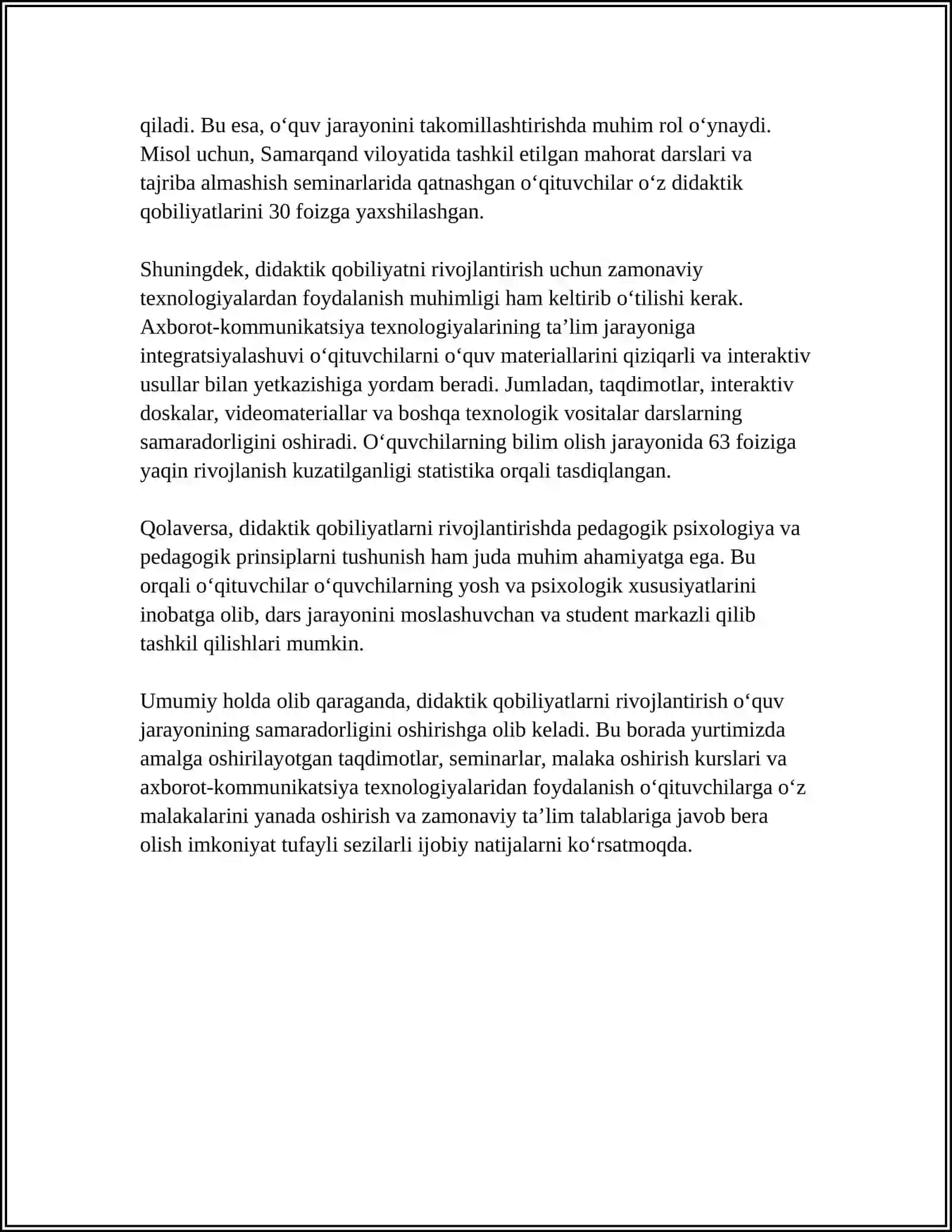 OʻQITUVCHI PEDAGOGIK QOBILIYATINING RIVOJLANTIRISH FUNKSIYALARI 4