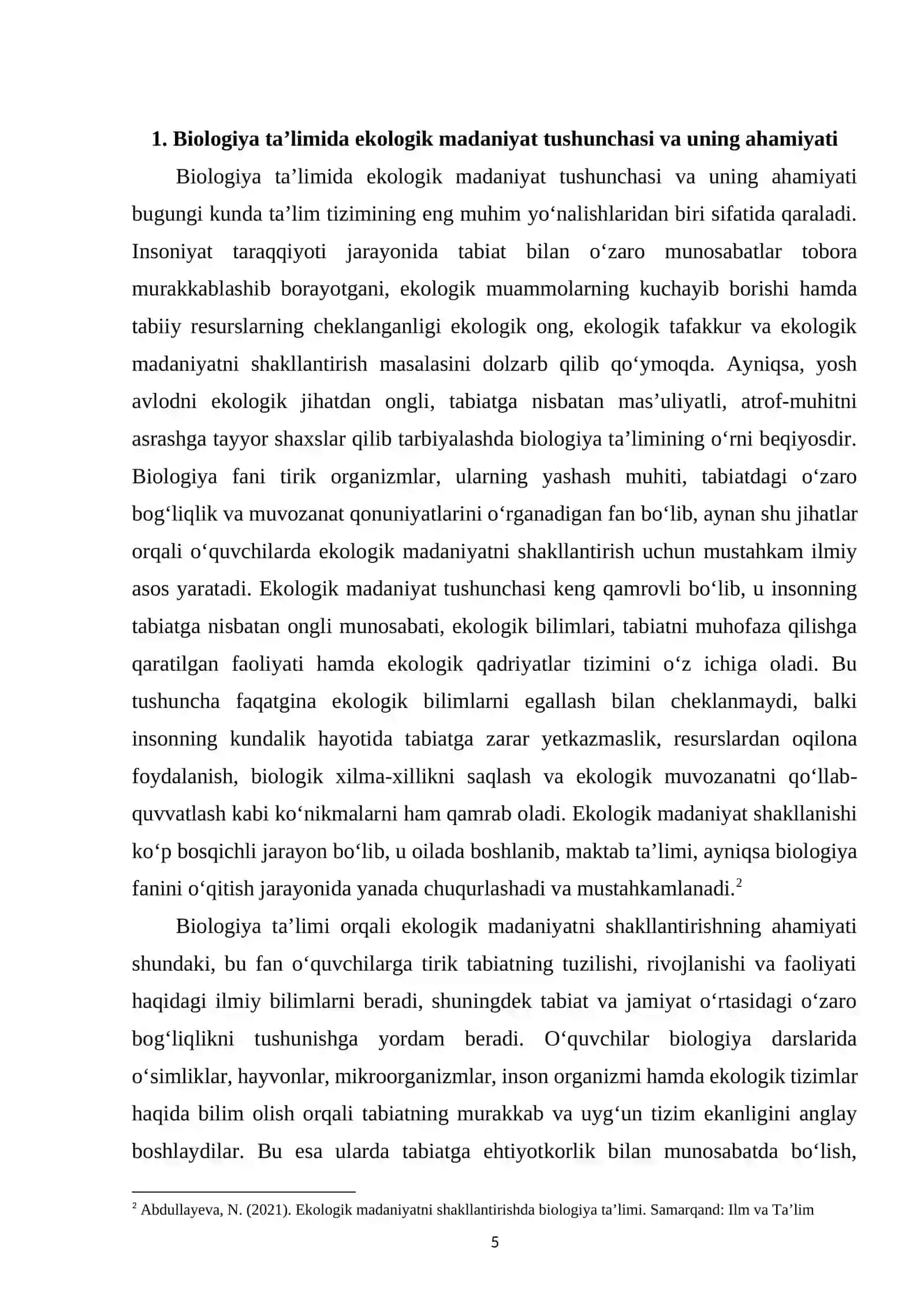 Maktab biologiya kurslarida ekologik madaniyatni shakllantirish usullari 4