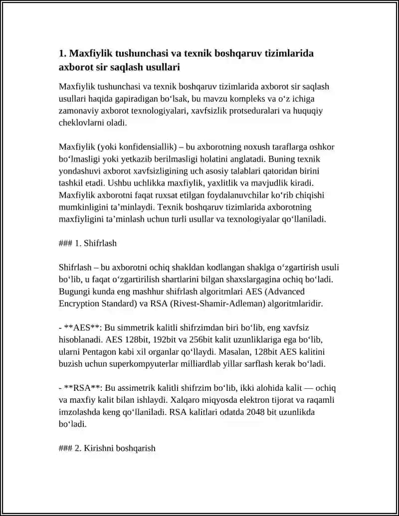 AXBOROT XAVFSIZLIGINING ASOSIY TAMOYILLARI 4