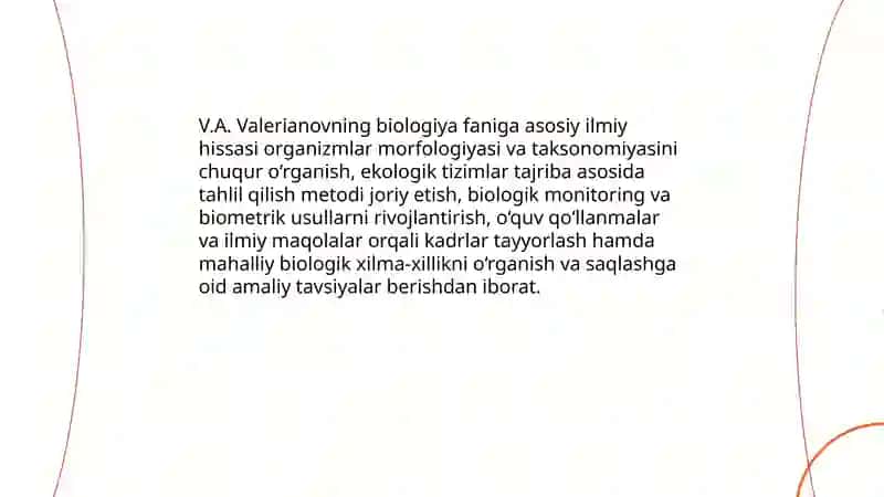 V.P. Vaxterov, V.A. Valerianov, P.A. Zavitaev, A.K. Verzina, S.A. Pavlovichlarning Tabiiy fanlar rivojiga qo'shgan hissasi 4