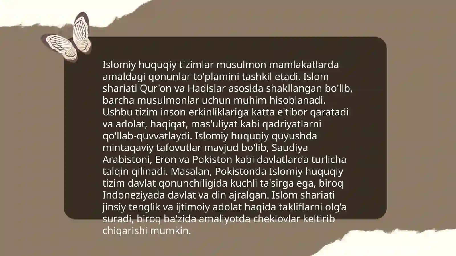 Islomda inson huquq va erkinliklarini ta'minlashning o'ziga xos jihatlari 4