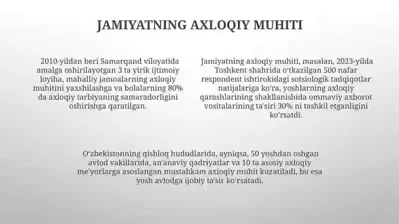 Shaxsda insonparvarlik odobi me'yorlarini shakillantirish 4