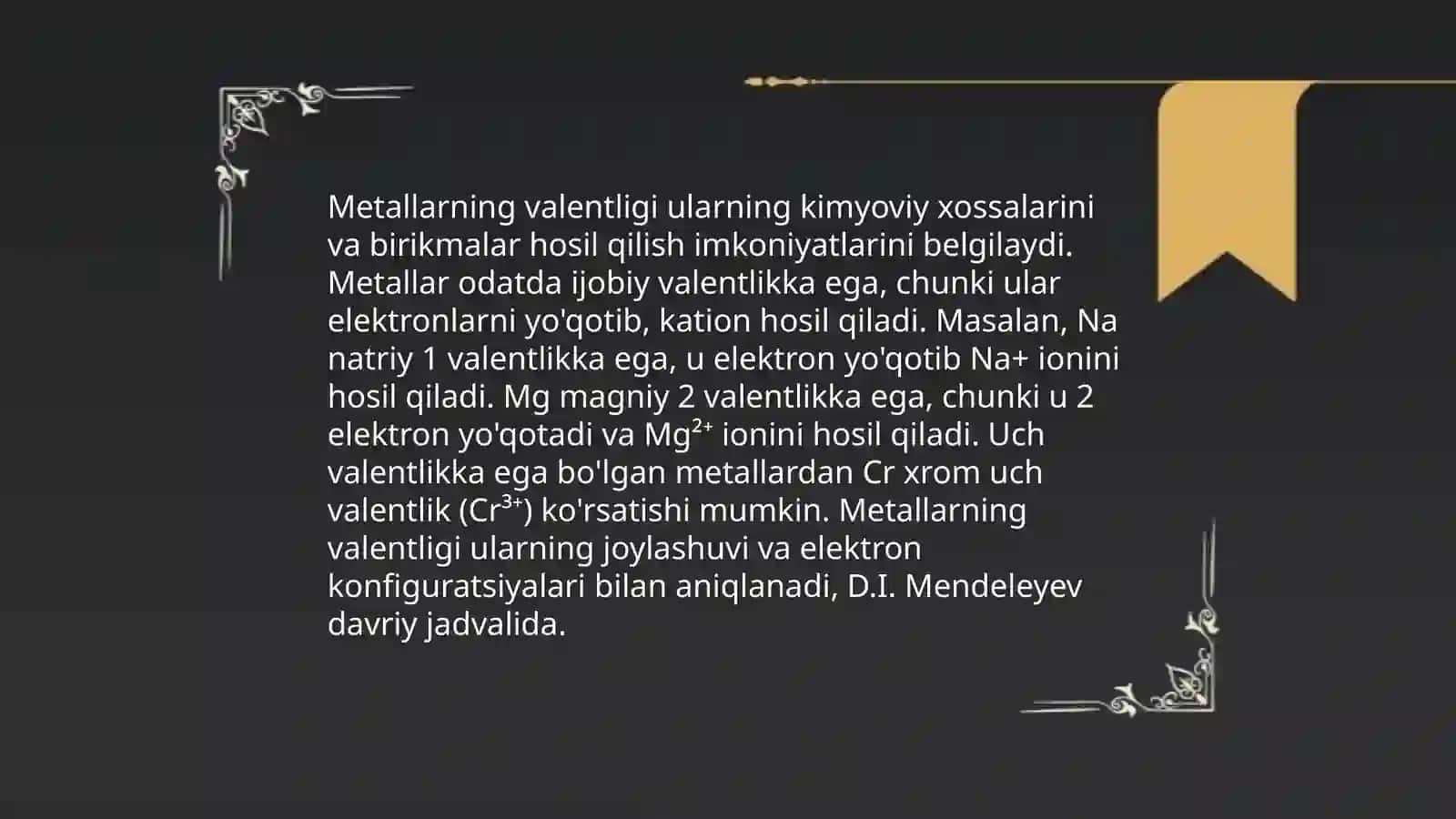 Metallarning kimyoviy xossalari 4