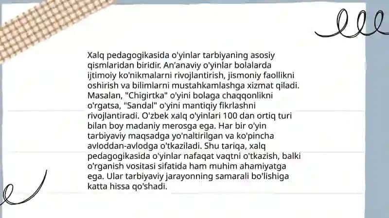 Xalq pedagogikasida jismoniy tarbiyaning ifodalanishi 4
