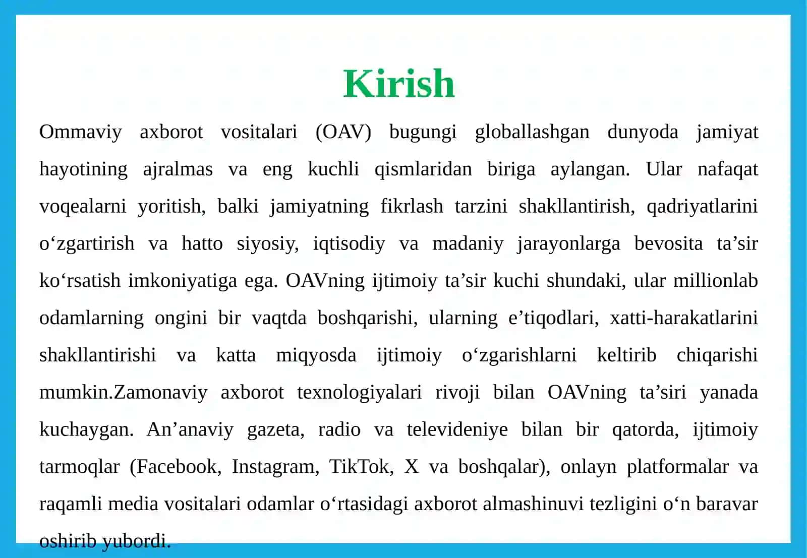 Ommaviy axborot vositalari 4