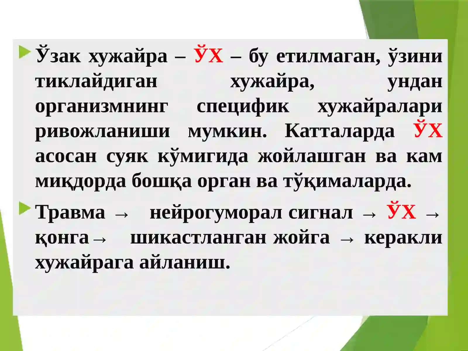 ПАТОЛОГИК ФИЗИОЛОГИЯ«ХУЖАЙРАШИКАСТЛАНИШИПАТОФИЗИОЛОГИЯСИ» 4
