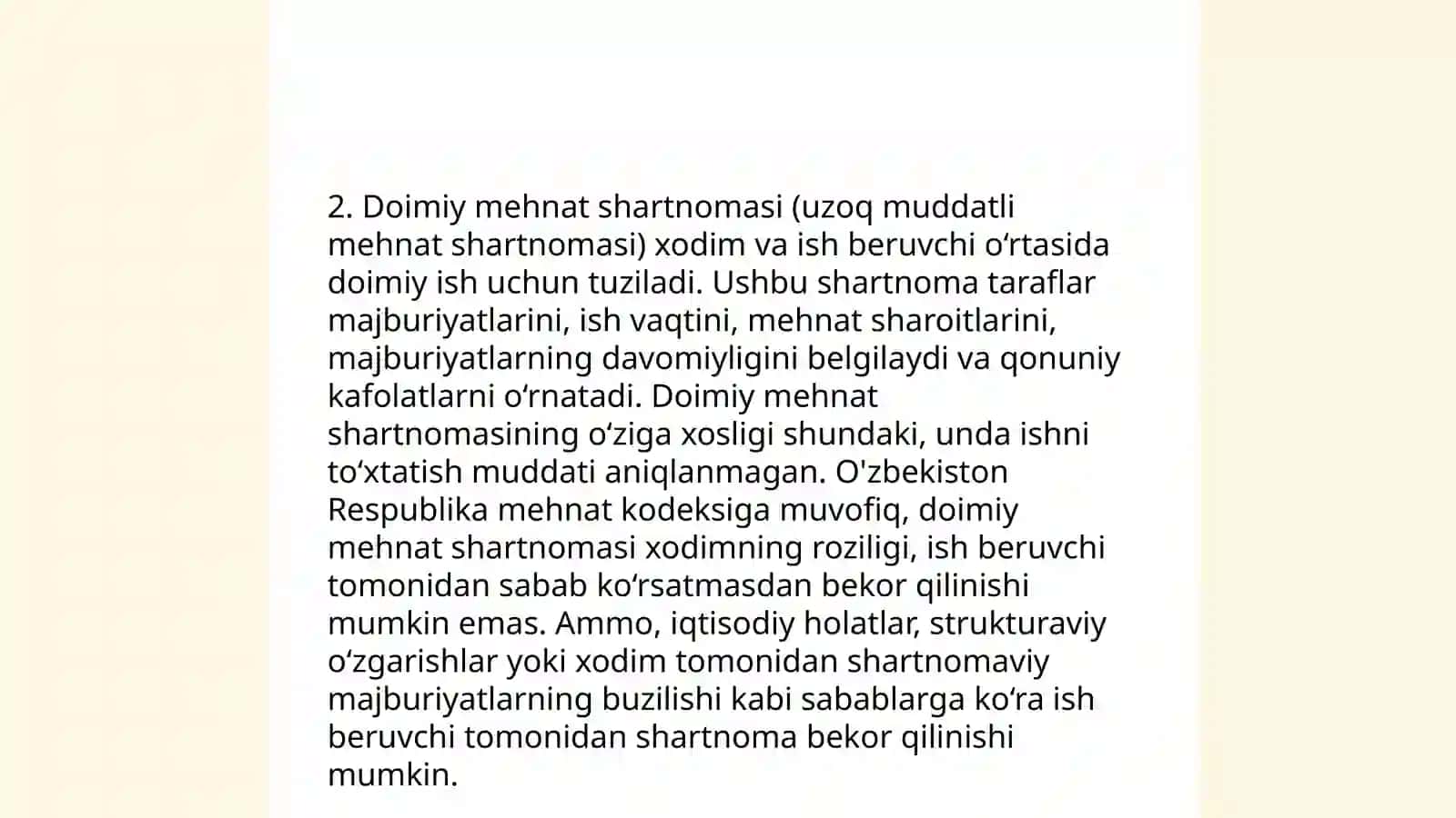 Mehnat shartnomasining turlari 4