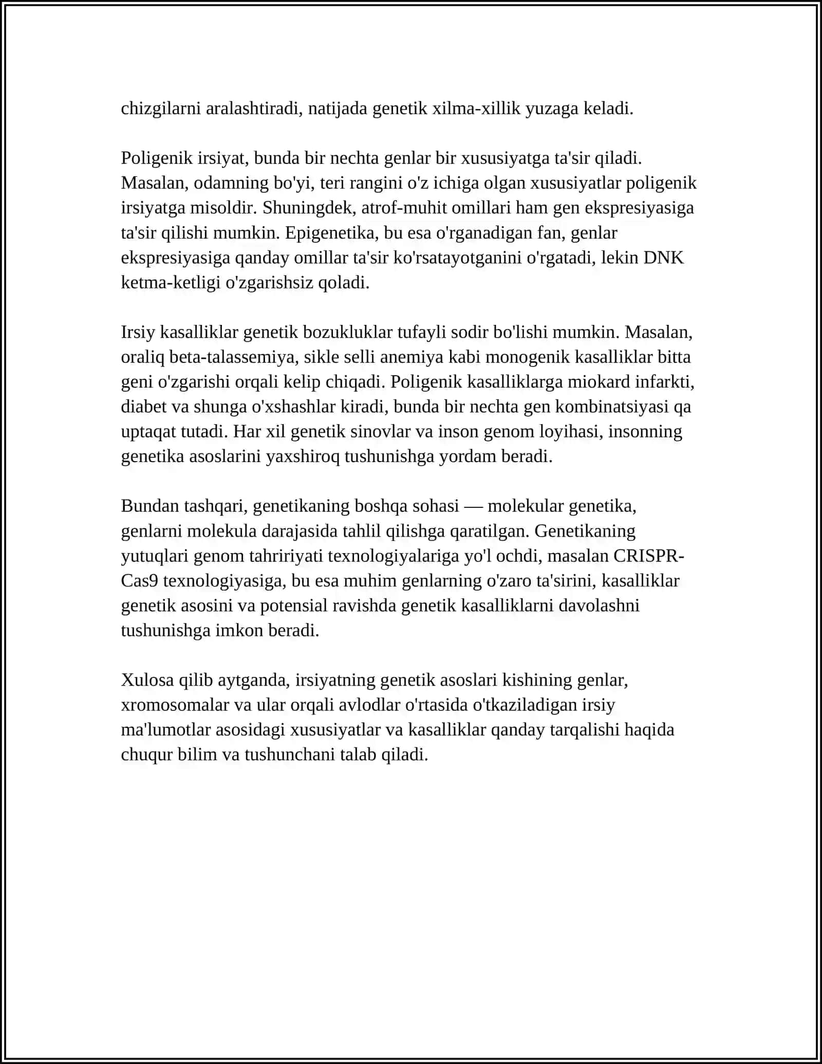 IRSIYATNING MOLEKULYAR ASOSLAR 4