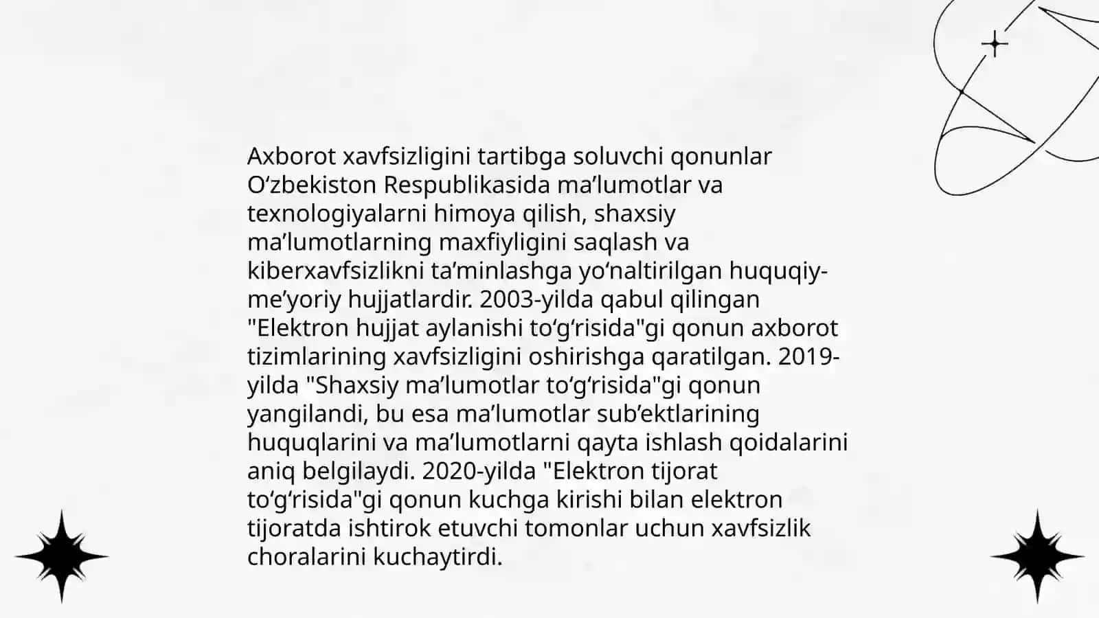 O'zbekistonda axborot xavfsizligining ma'naviy va huquqiy asoslari 4