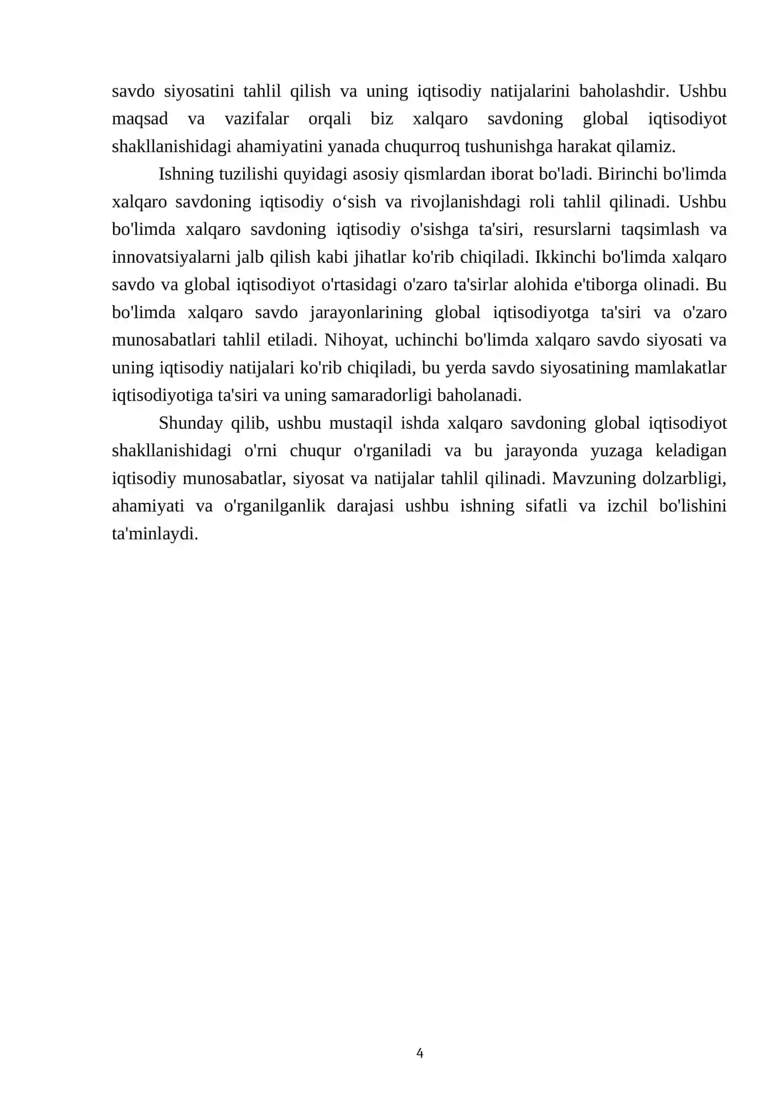 Global iqtisodiyot shakllanishida xalqaro savdoning o‘rni 4