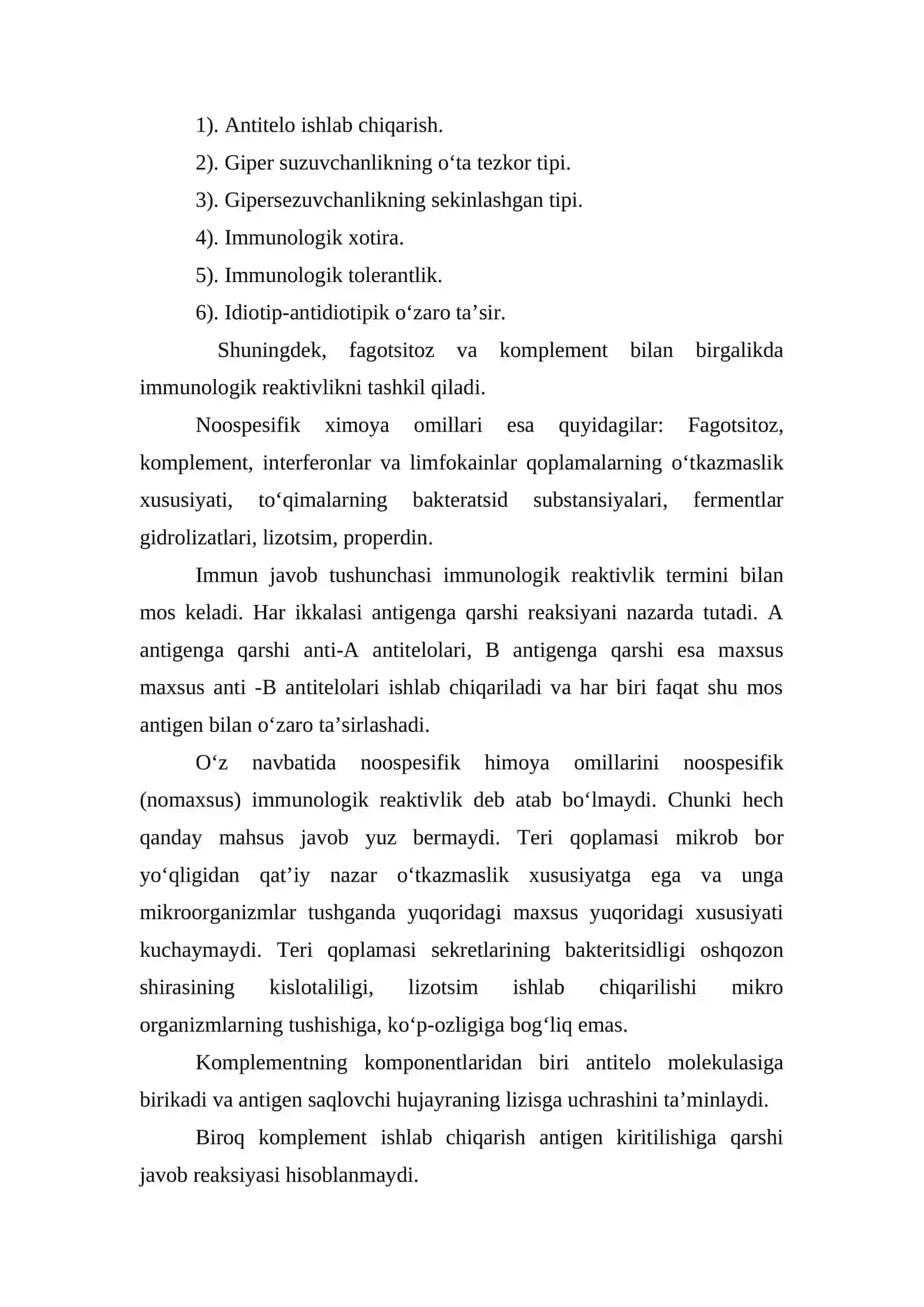 Immun tizim va immunologik reaktivlik 4
