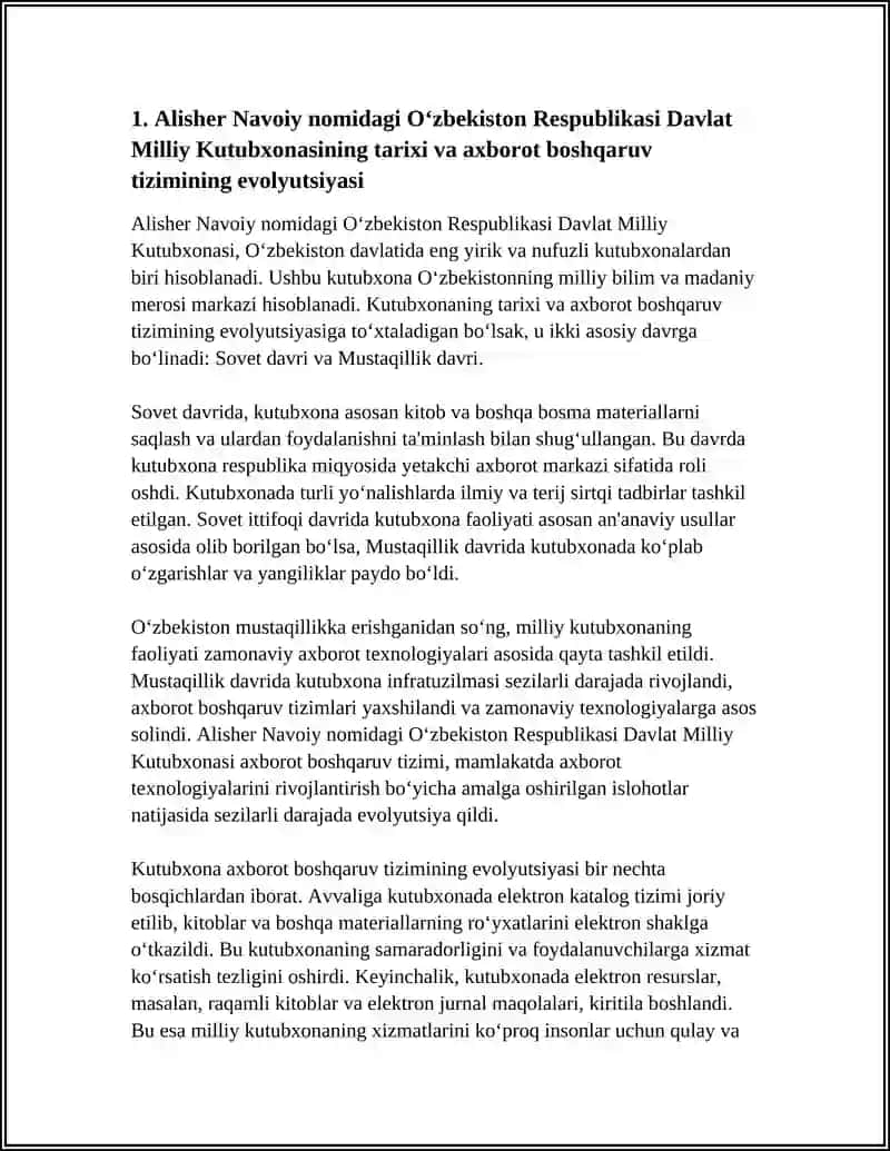 Alisher Navoiy nomidagi O‘zbekiston Respublikasi Davlat Milliy Kutubxonasi 4