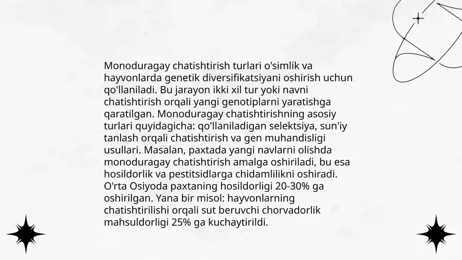Monoduragay chatishtirish.Allel boʻlgan genlarning oʻzaro taʼsiri,koʻpallellik 4