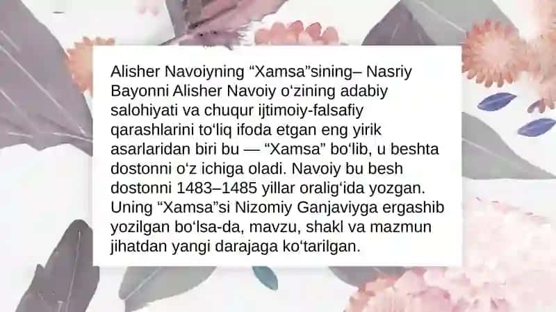 Xamsa dostoni 4