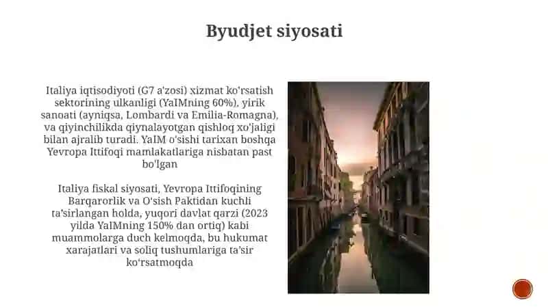 Italiya davlati iqtisodiyoti togrisida 4
