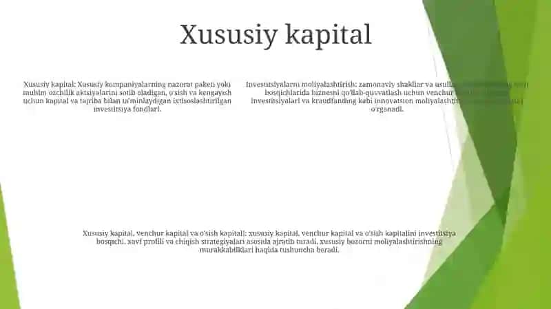 Investitsiyalarni Moliyalashtirishni Zamonaviy Shakllari Va Usullari 4