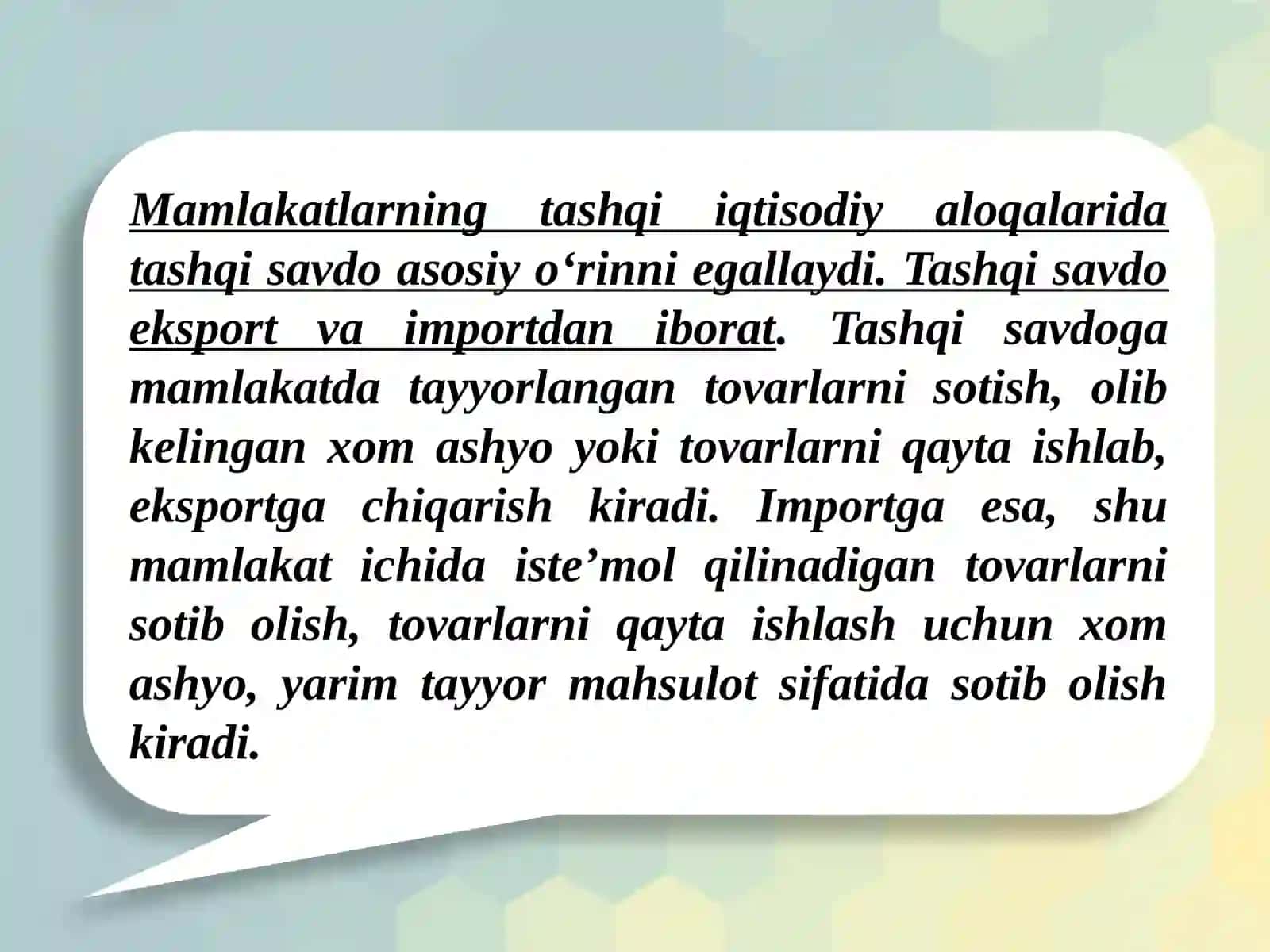 Tashqi iqtisodiy faoliyat statistikasi 4