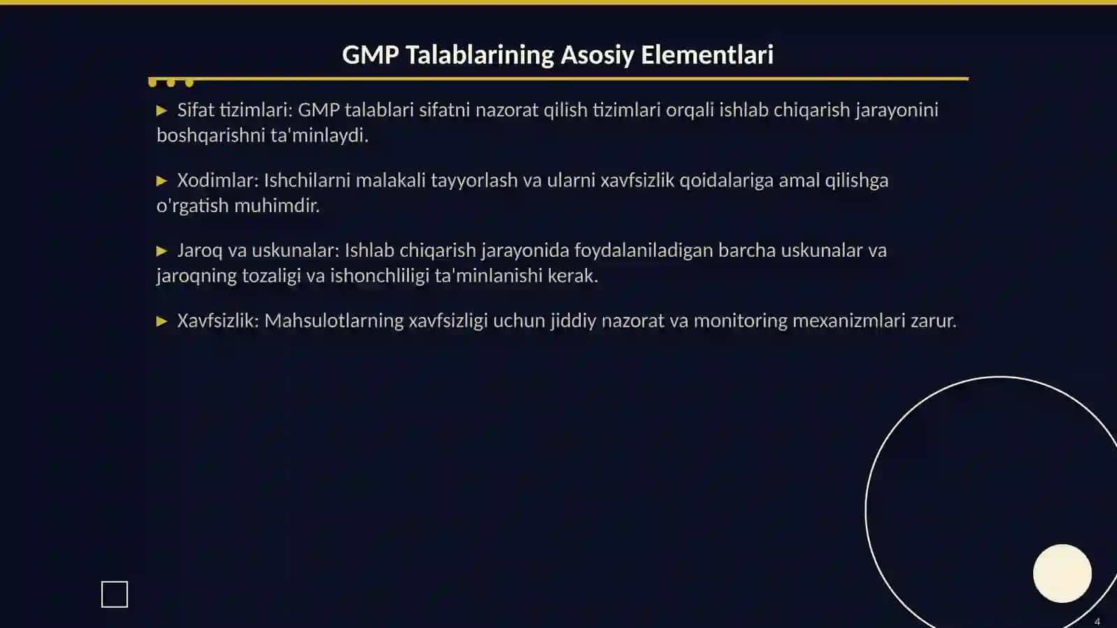 GMP Talablari: Sifatni Ta'minlashning Muhim Asoslari 4